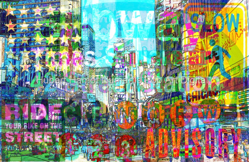 ride-slow-on-42nd-street Hubert Hamot Numartis Pop Art Digital